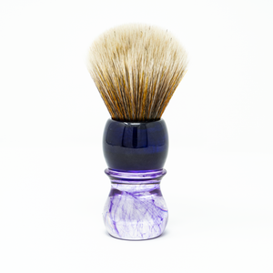 R1738 Yaqi Mew Brown Synthetic Shaving Brush, Purple Haze Handle